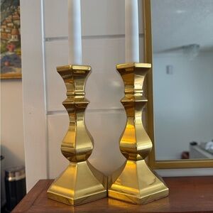 7inch Solid Gold Candle Holders